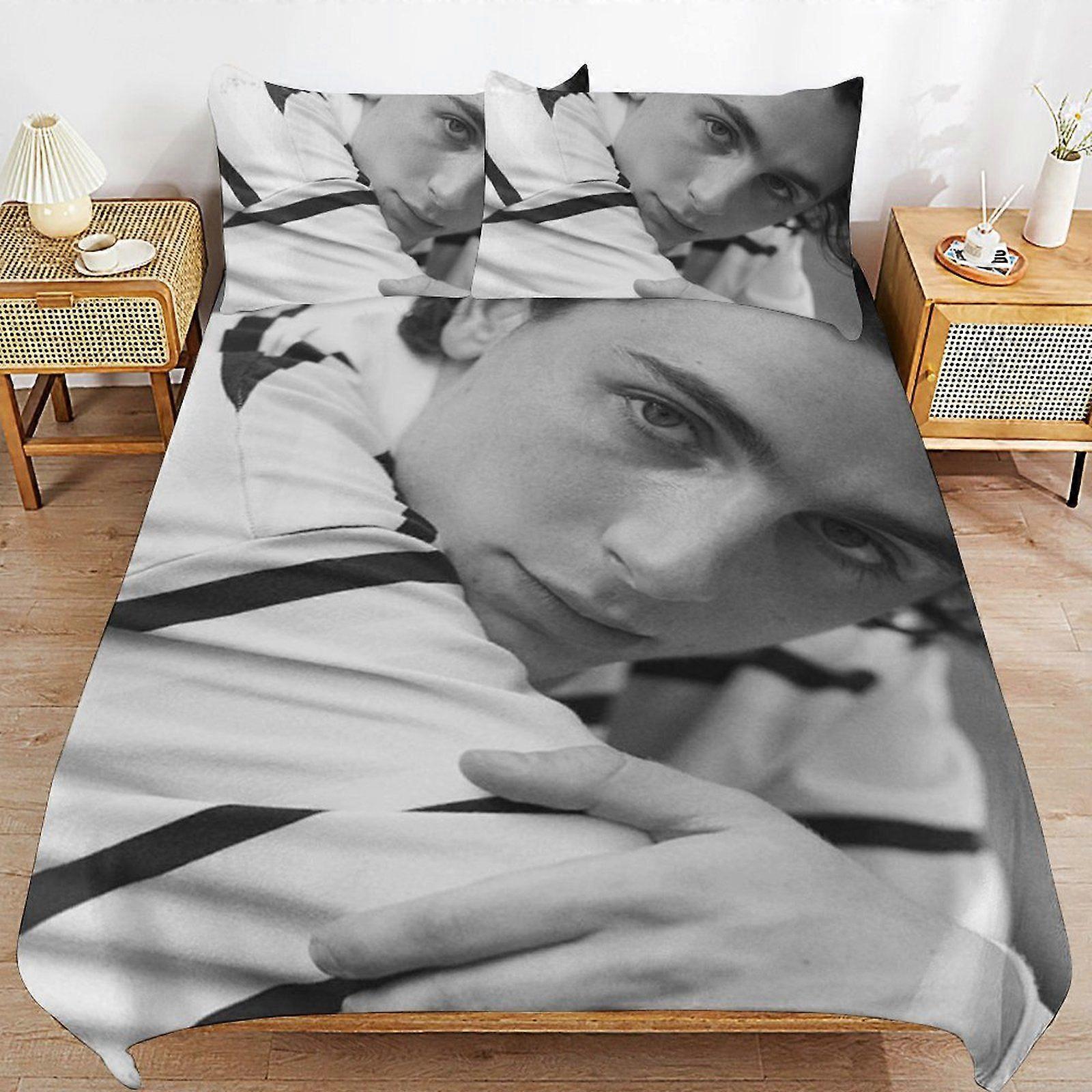 1639XB Timothe Chalamet Consistent Build Light Sleep Soft Finish Hotel Quality Zipper Duvet Cover Sets Benefit KL1639