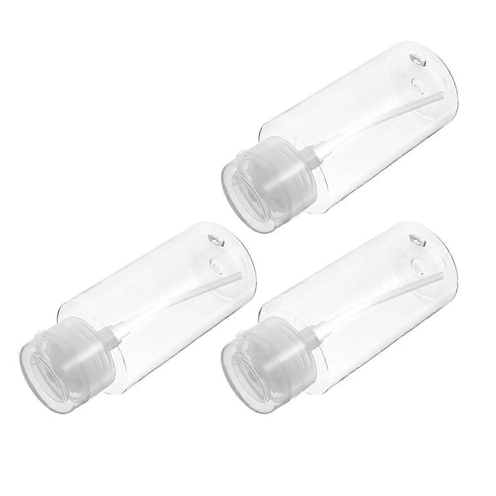Nail Polish Remover Dispenser Bottles Push Down Pump 3Pcs Clear Plastic