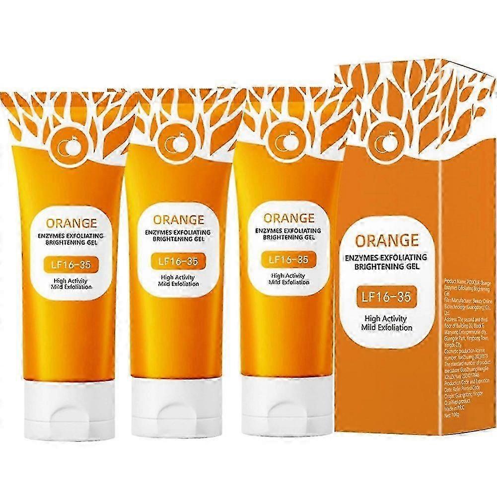 جل تقشير وتفتيح البشرة بإنزيمات البرتقال، مرطب ومنعم، يشد المسام، مبيض ومشرق، جل تقشير وتقشير