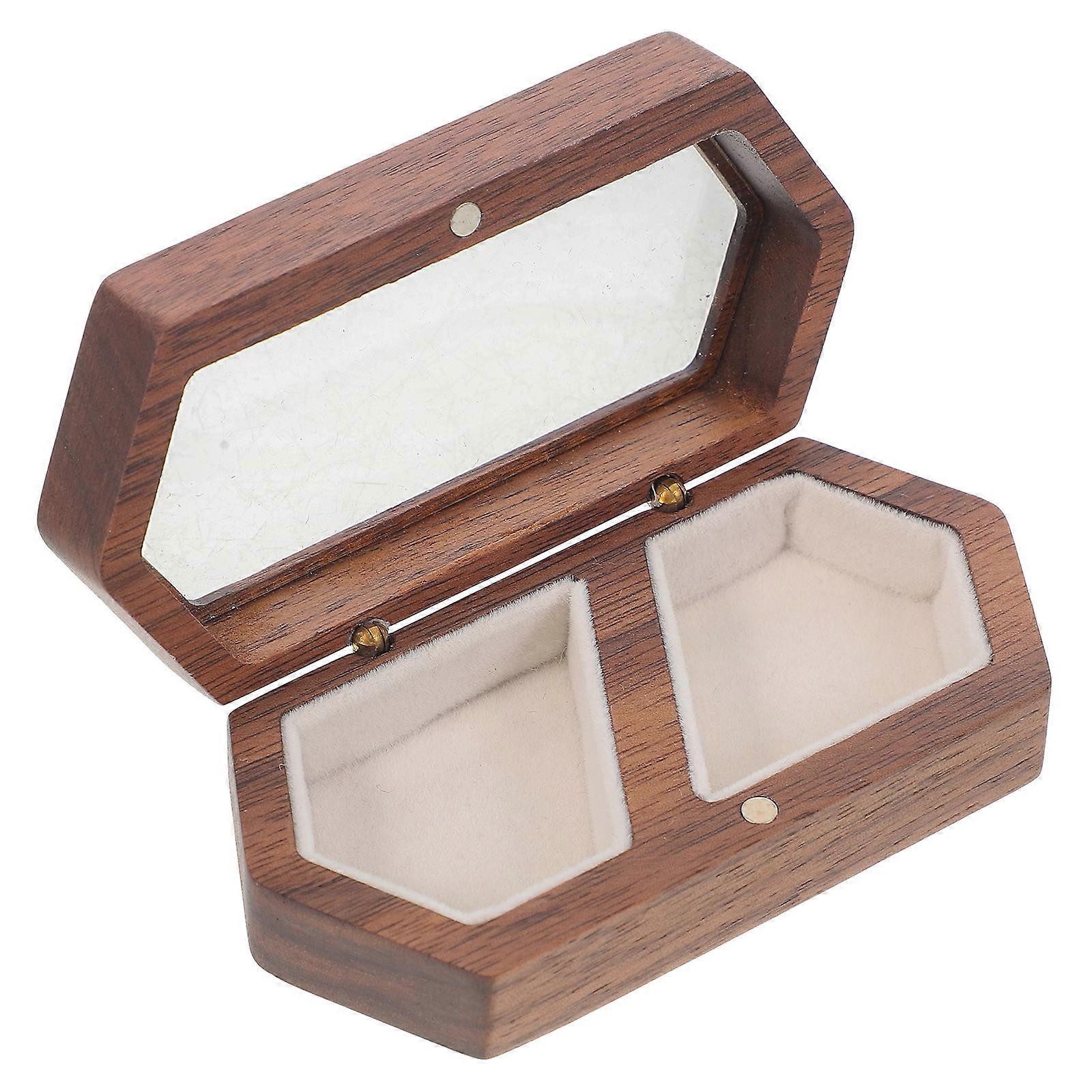 Wedding Ring Box for Storage Use Wooden Ring Holder Rustic