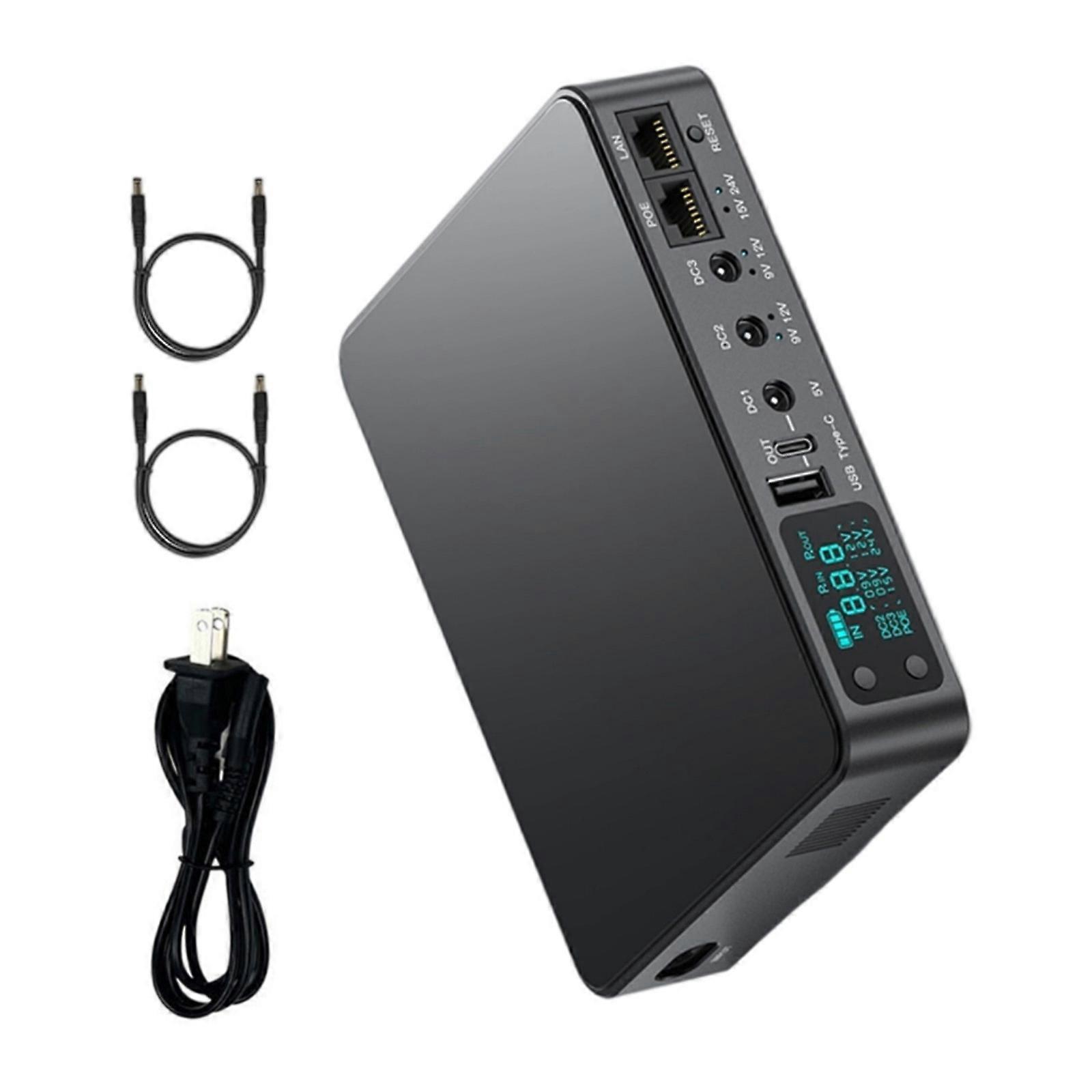 5V 9V 12V Uninterrupted Power Supply Uninterruptible Battery Backup Power Supply for WiFi Router Camera 10400/18000mah Multicolor