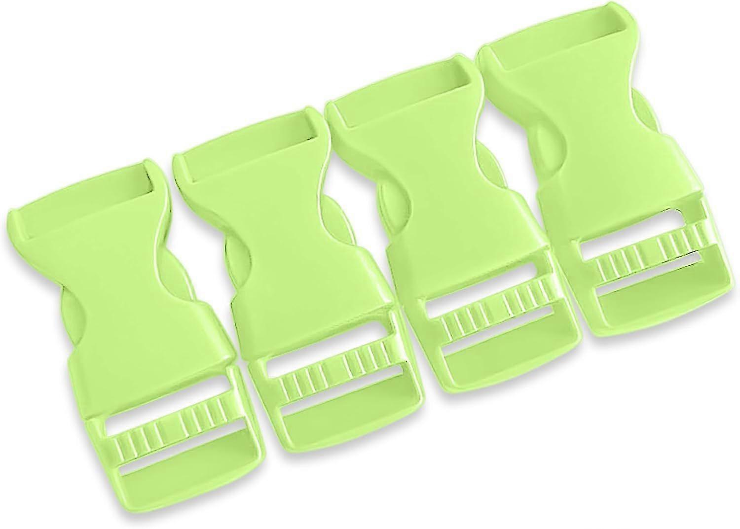 4 Pcs Green Side Release Plastic Buckles 3/4 Inch (20mm) - Quick Clips for