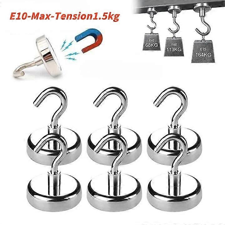 10PCS Strong Magnet Hooks Multi-Purpose Storage Hooks Home Kitchen Bar Storage Hooks Key Storage Hooks Bathroom Hangers