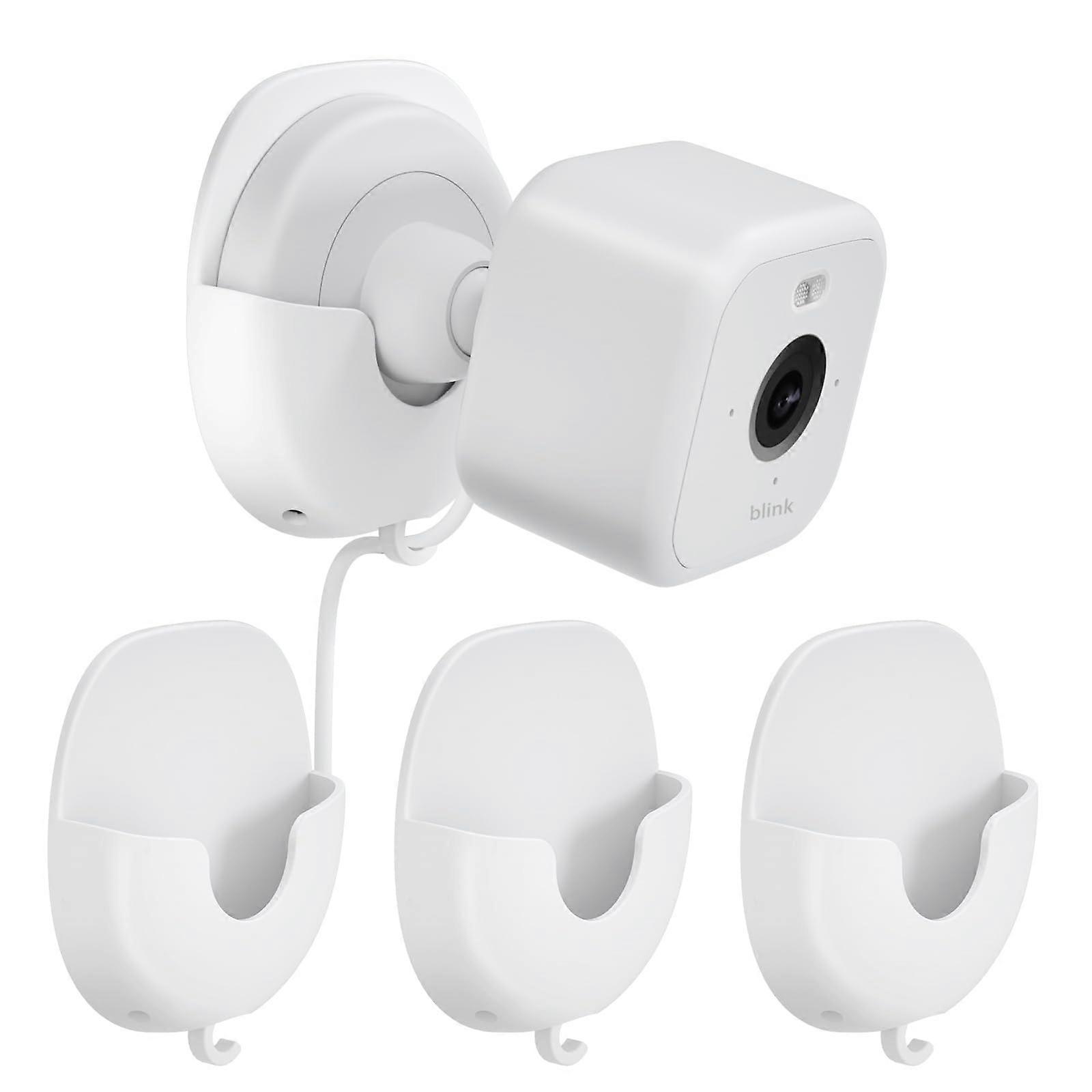 Mount 3 Pack NoDrill Adhesive Bracket for Blink Camera Outdoor 4/Mini/Indoor, Adjustable Angle, White