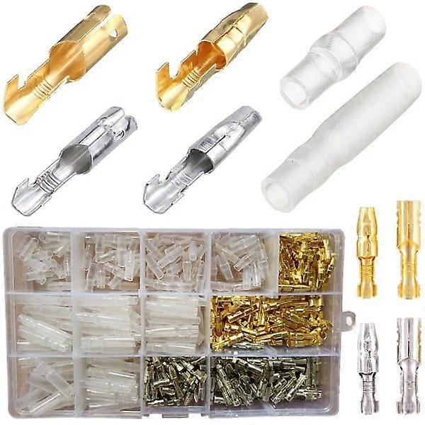 IC Ring Cable Terminals Cable Terminals Round Bullet Connectors Kit 400pcs, 3.9 mm