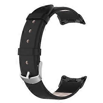 Oryginalny skórzany pasek do zegarka kompatybilny z Xiaomi Mi Band 8 w kolorze czarnym