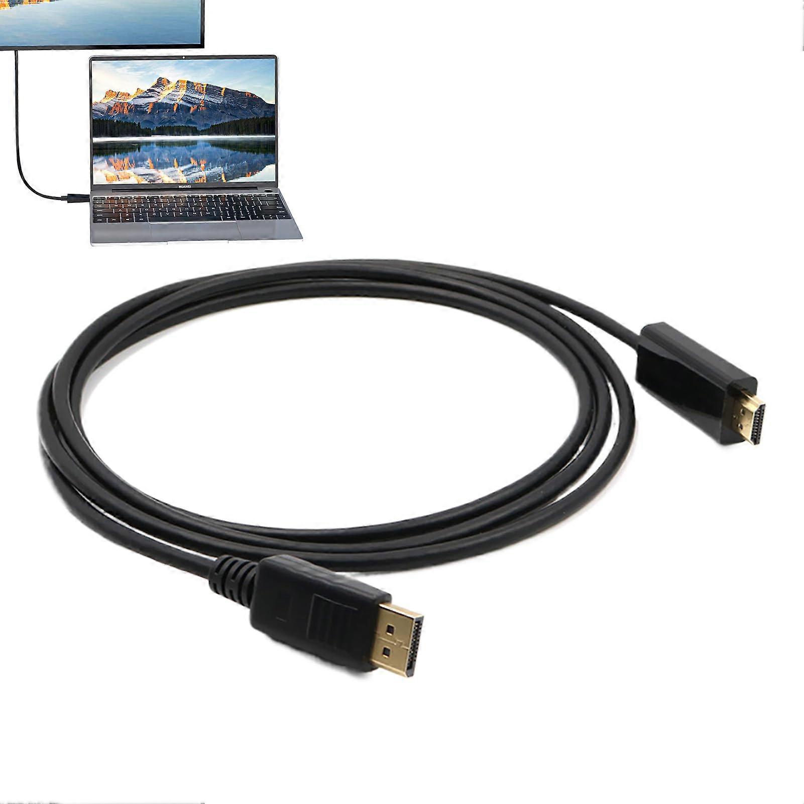 Monitor Cord 5.91ft MaleToMale Adapter Cable 4K Data Transfer Speed Replacement Part For Internet Video Home