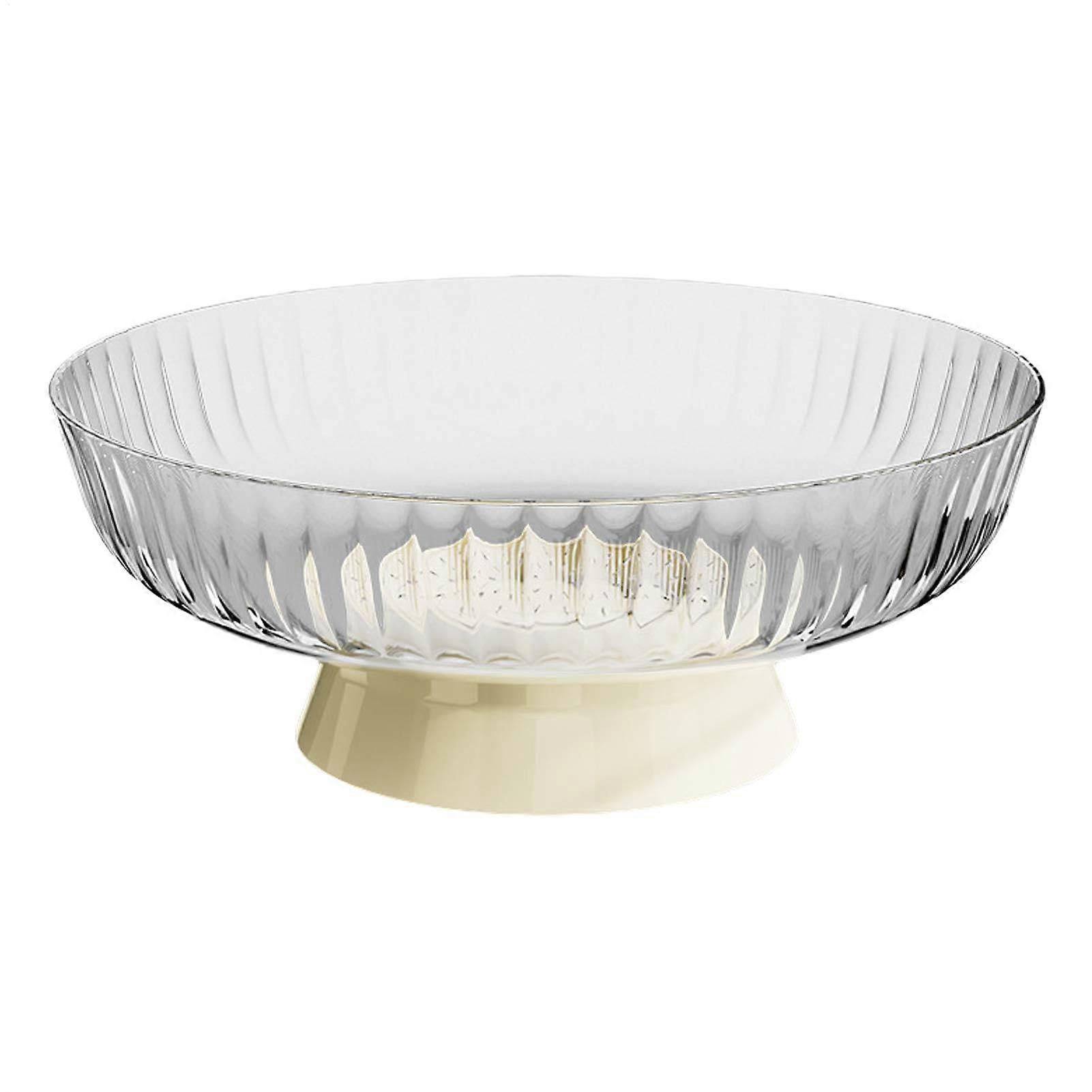 Modern Fruit Bowl with Elegant Curved Base for Kitchen Counter or Dining Table Centerpiece White