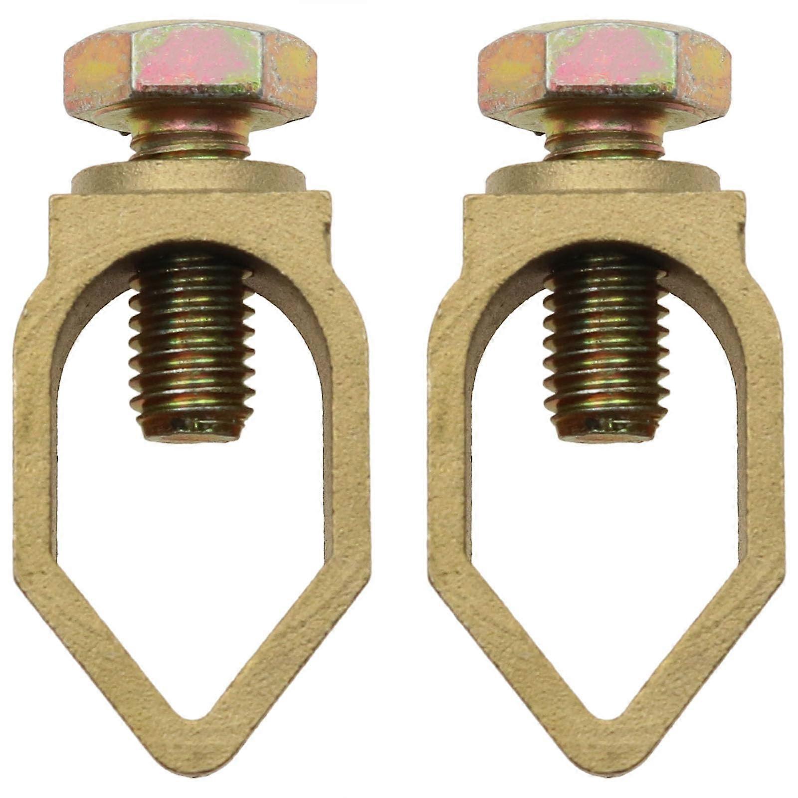 2 Pack 5/8 Inch Copper Ground Rod Clamp for Secure Electrical Grounding, CorrosionResistant