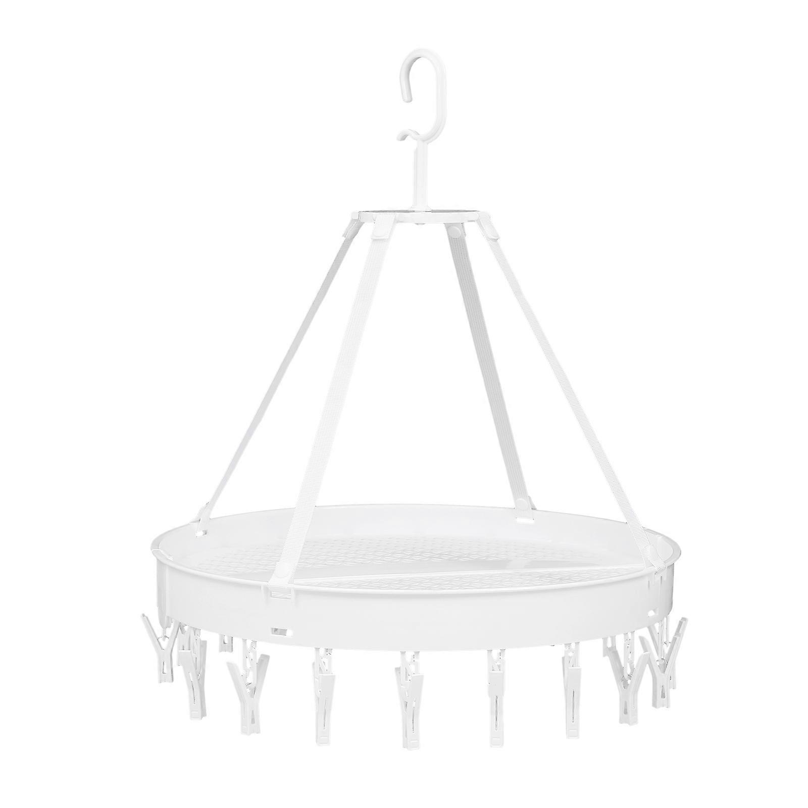 Clothes Drying Rack with Clips Foldable Clothes Drying Hanger for Vacation General Users 50x40cm 1Set