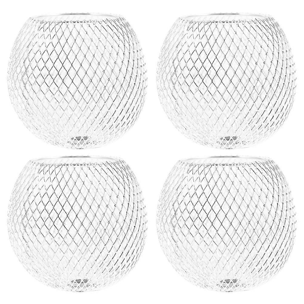 Ball Lampshade Wrought Iron Decorative Ceiling Light Hollow 4Pcs Set