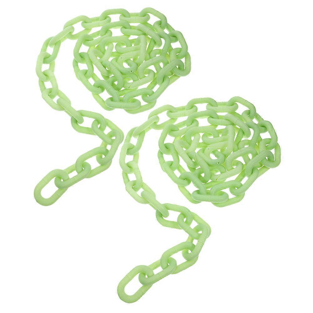 Glow in The Dark Chains Plastic Chains for Decoration 2Pcs Lightweight Reusable