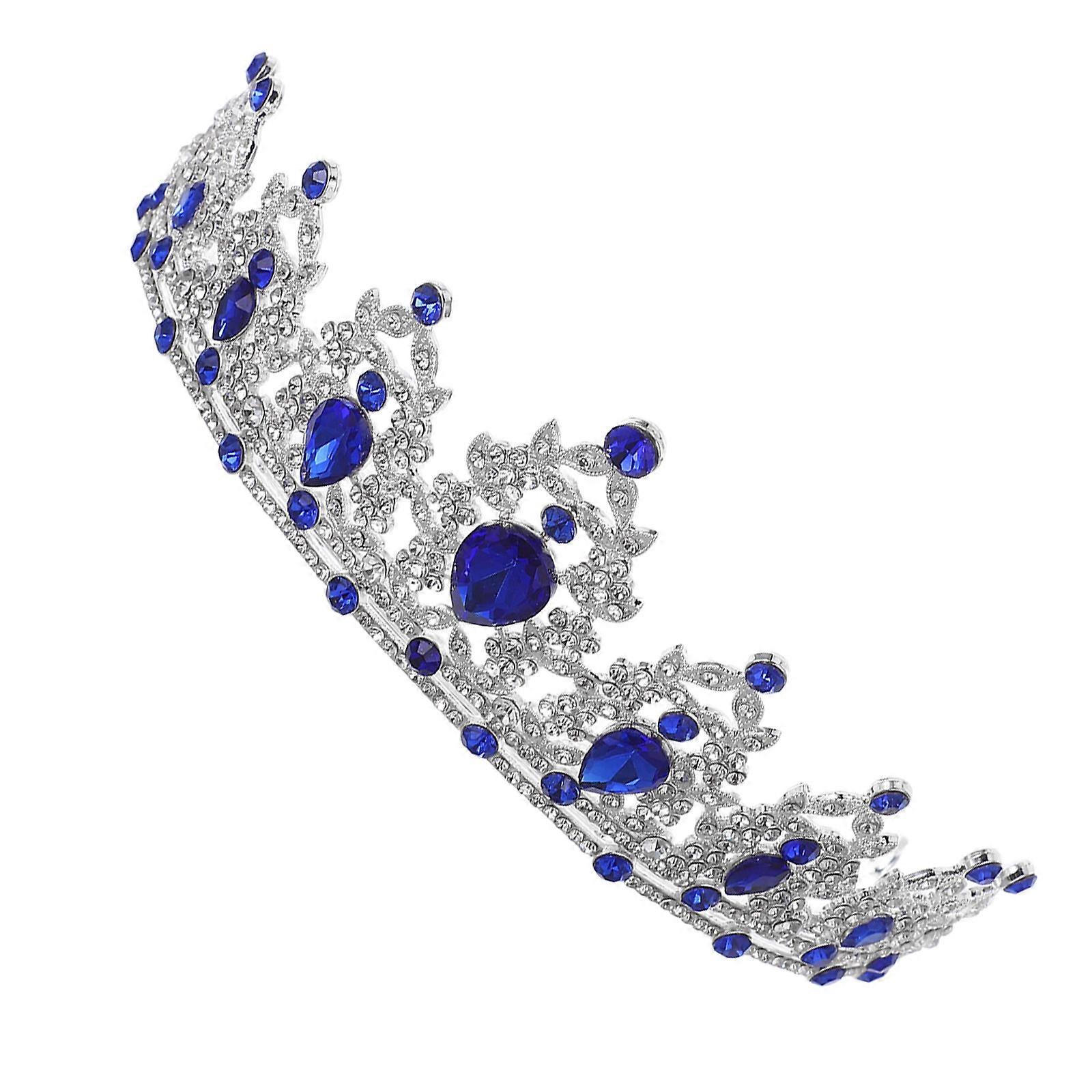 Dark Crown Rhinestone Tiara for Bridal Occasions