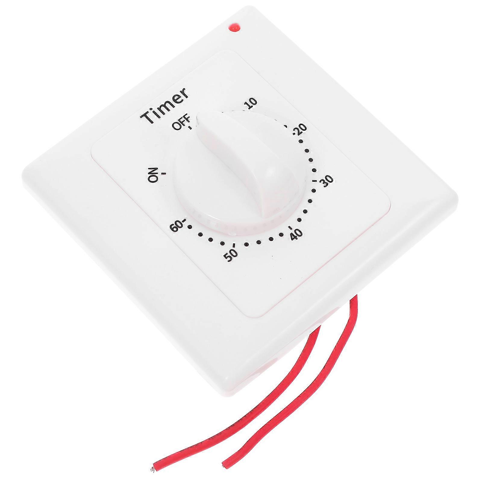 Countdown Power Off Switch Time Control Switch for Lights and Fans Smart Timer Function Included 3.3×3.3×1.2in 1Pack
