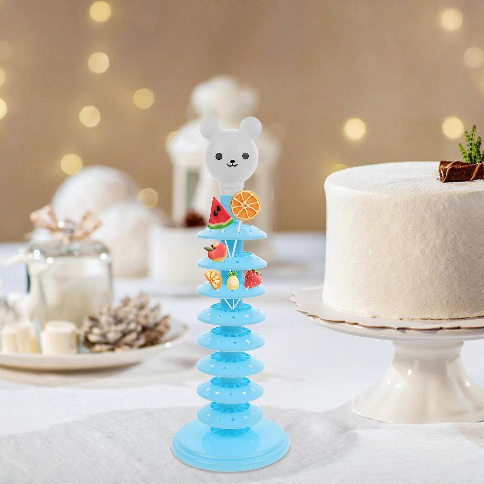 Multi-Hole Lollipop Stand Candy Display Stand for Display 8-Tier Plastic