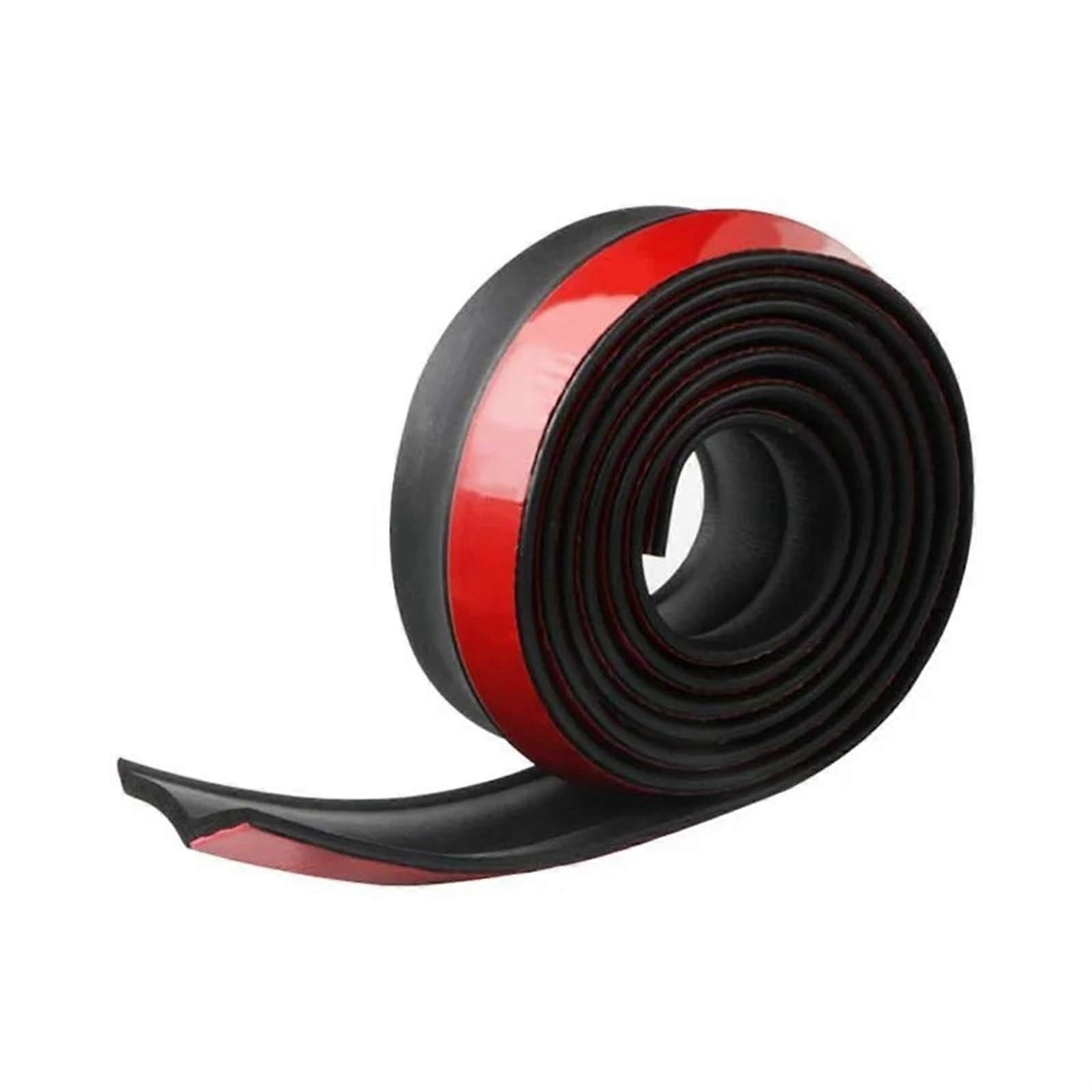 Front Bumper Lip Spoiler 1M Rubber Protector Strip Universal Splitter Kit for Collision Protection