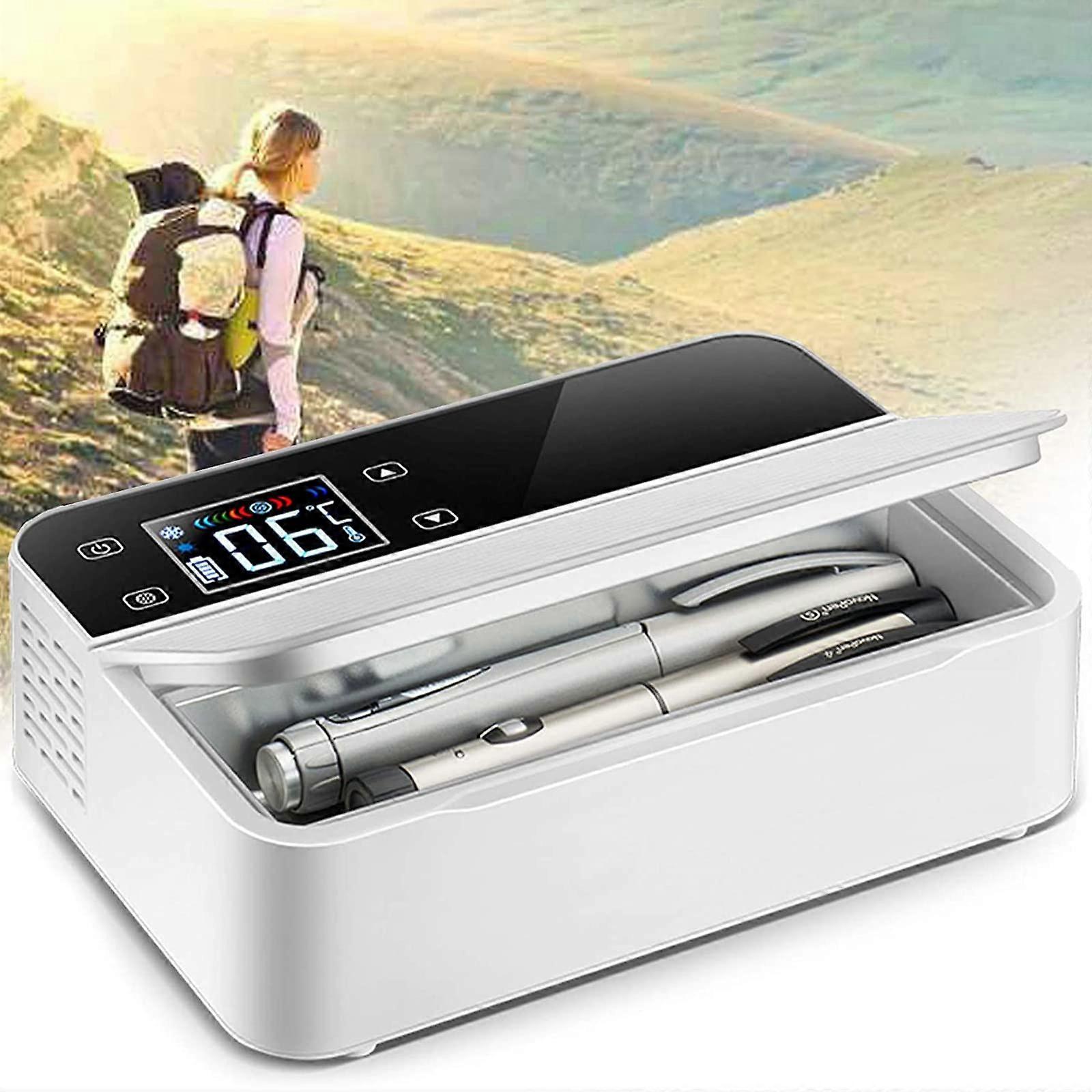 Insulin Travel Cooler with Precise Temperature Control, Rechargeable Mini Fridge for Medication
