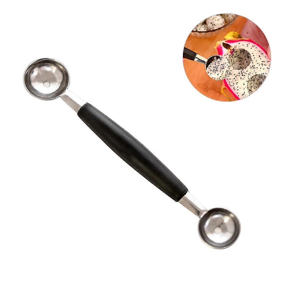 Dig Ball Spoon Ice Cream Spoon for Kitchen Use 5Pcs Black Double-End