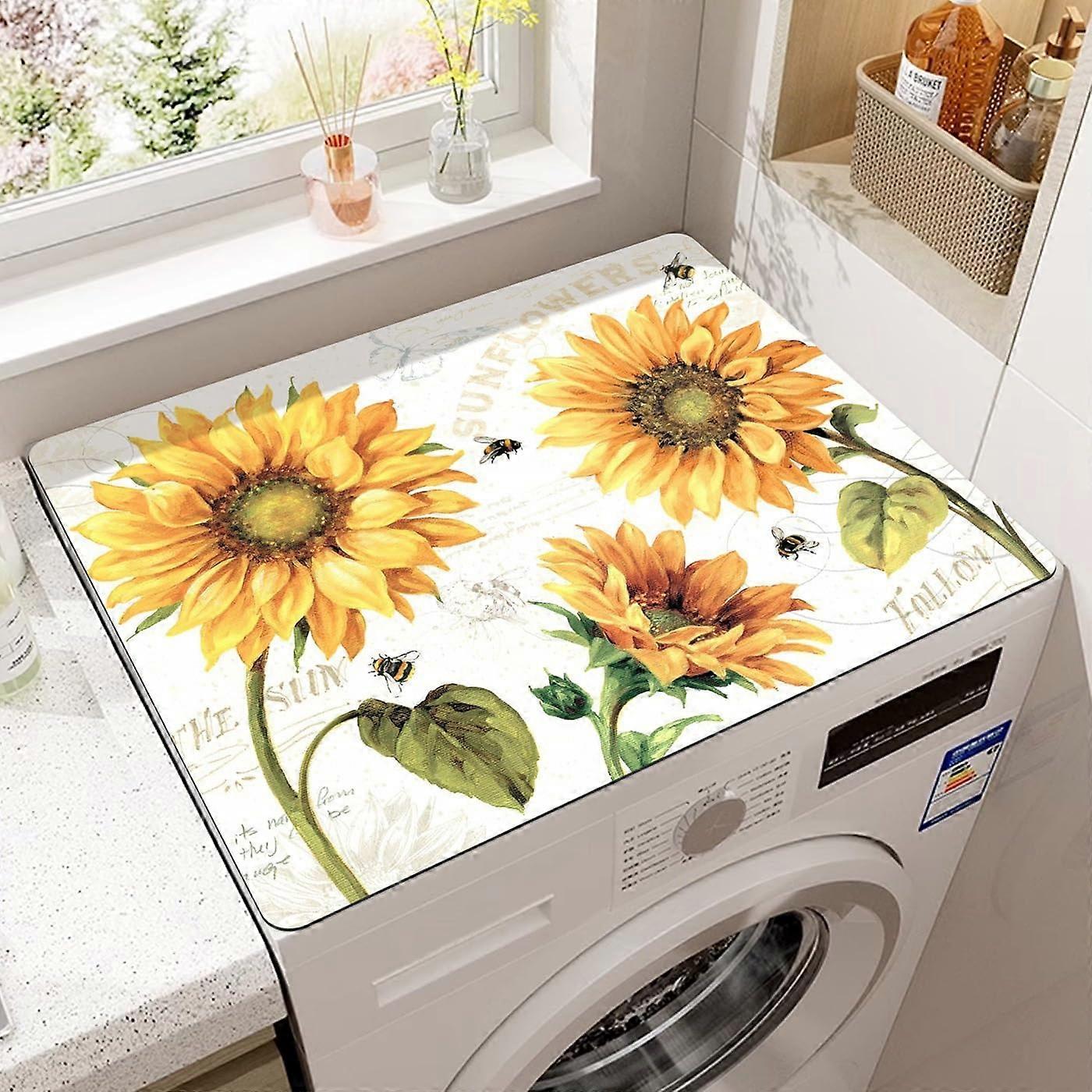 Washing Machine Mat NonSlip Absorbent QuickDry Dustproof Cover Universal 60x60cm