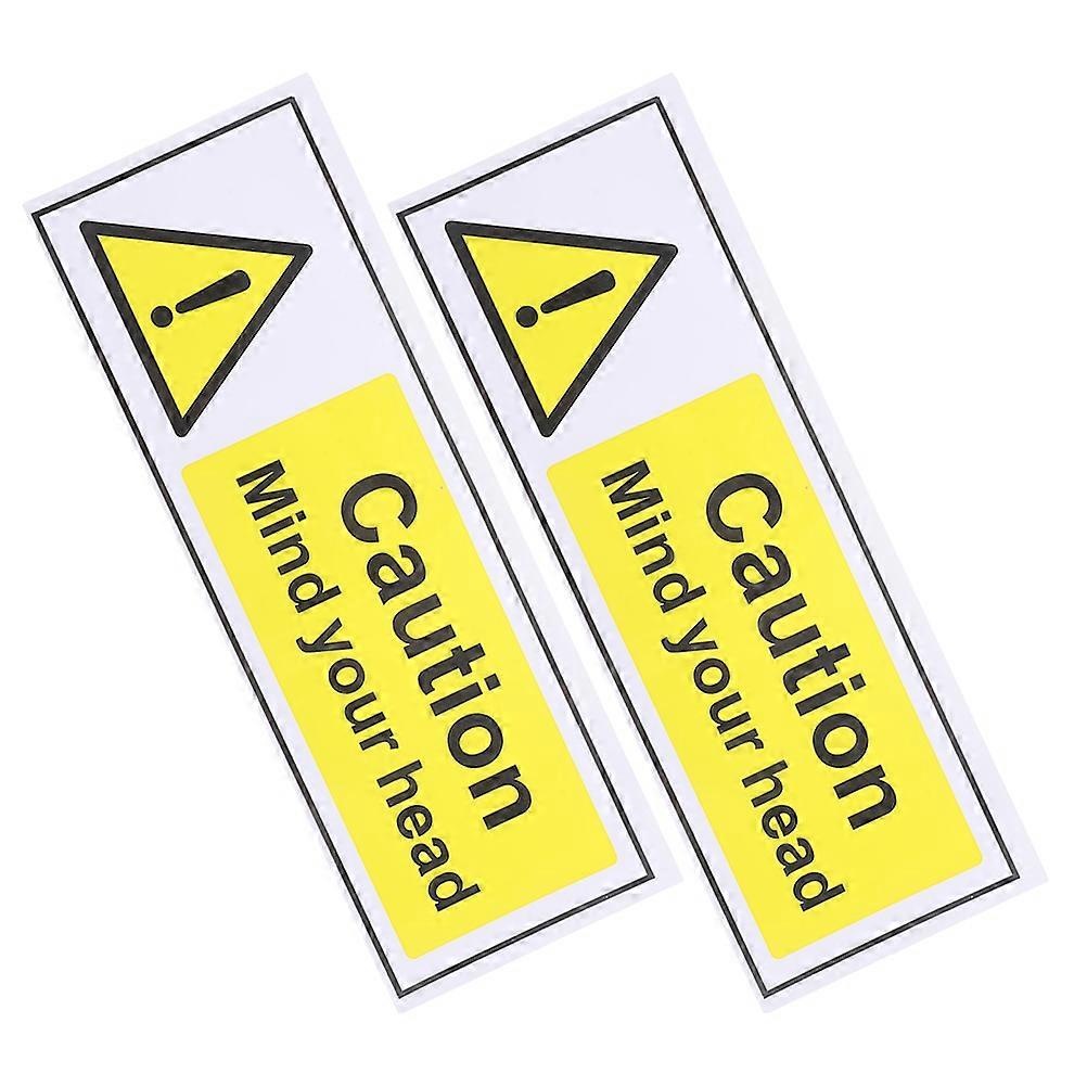 Caution Sign Warning Stickers for Safety Use 4Pcs Assorted Color PP Material