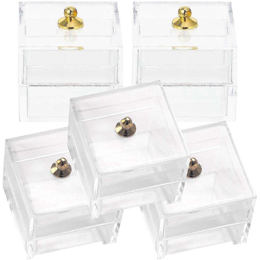 Miniature Storage Box Clear Storage Cases for Decor 20Pcs