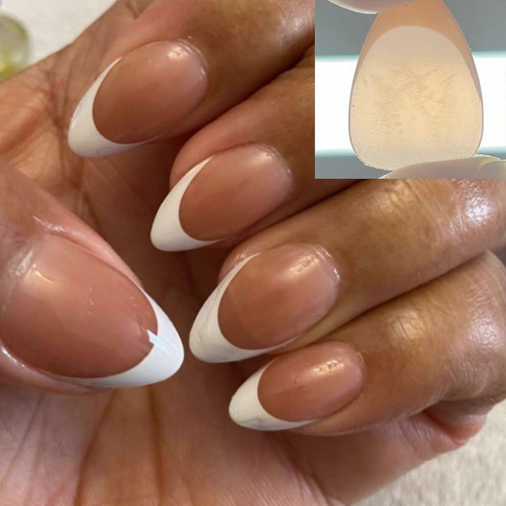 Almond Shape Soft Gel Press On Nails 5 Sets Long Lasting Reusable Damage  Removal