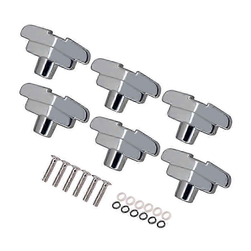 25-26 6pcs Guitar Tuning Pegs Zinc Alloy T Shape Knobs Keys Tuners Machine Heads Knobs