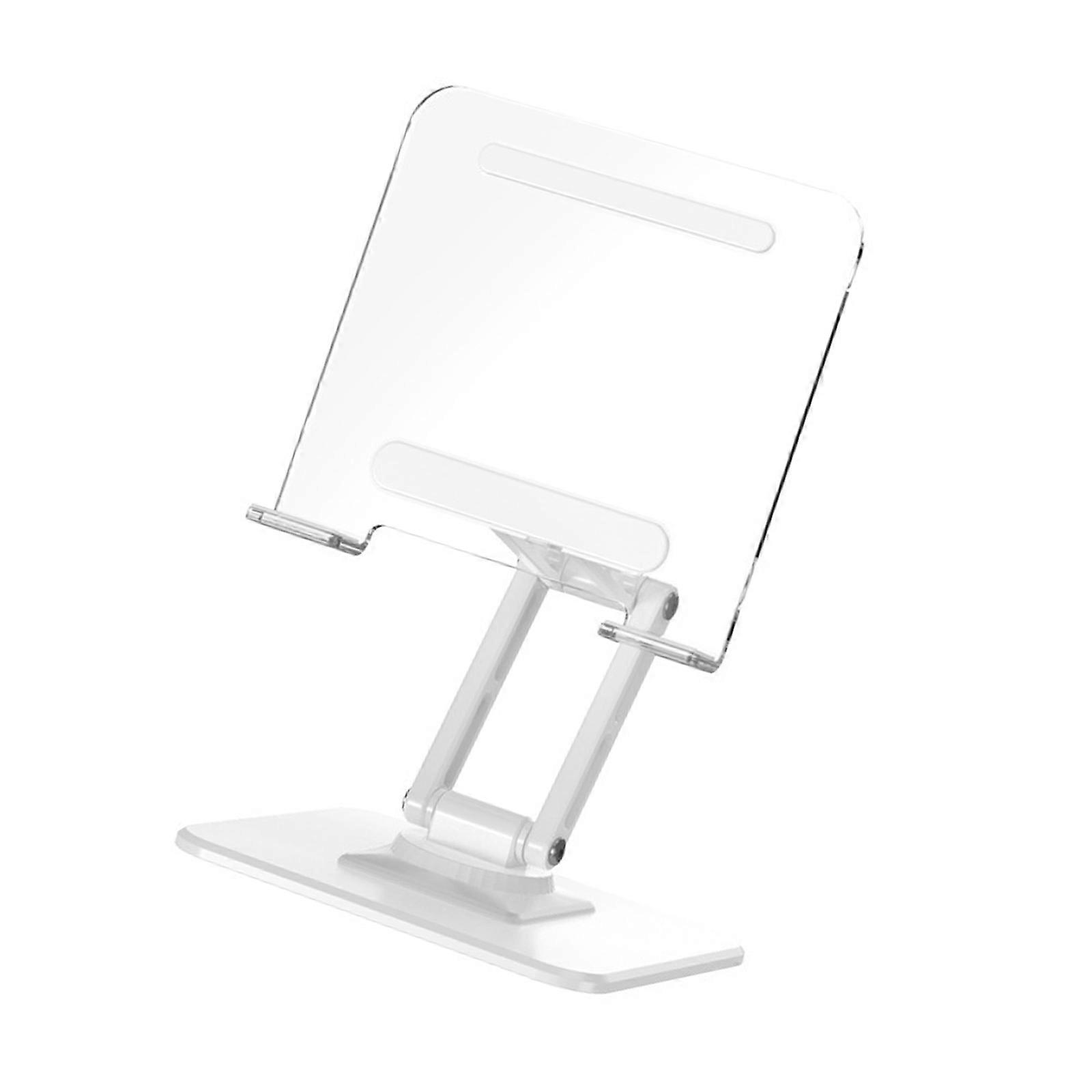 Multiple Device Foldable Rotating Stand with 3 Axises Height Adjustment AntiSlip Base for Secure Placement Easy to Use  White