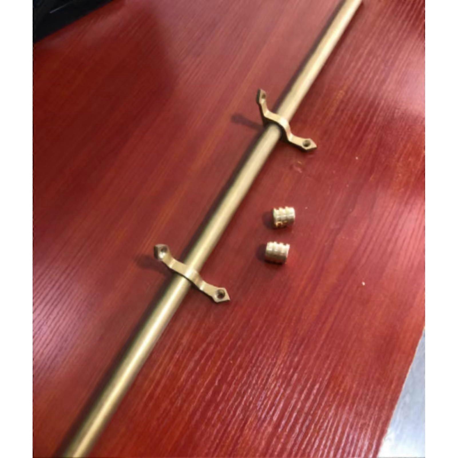Solid Brass Stair Carpet Rods with Brackets and Decorative Finial Ends, 34in Waterproof