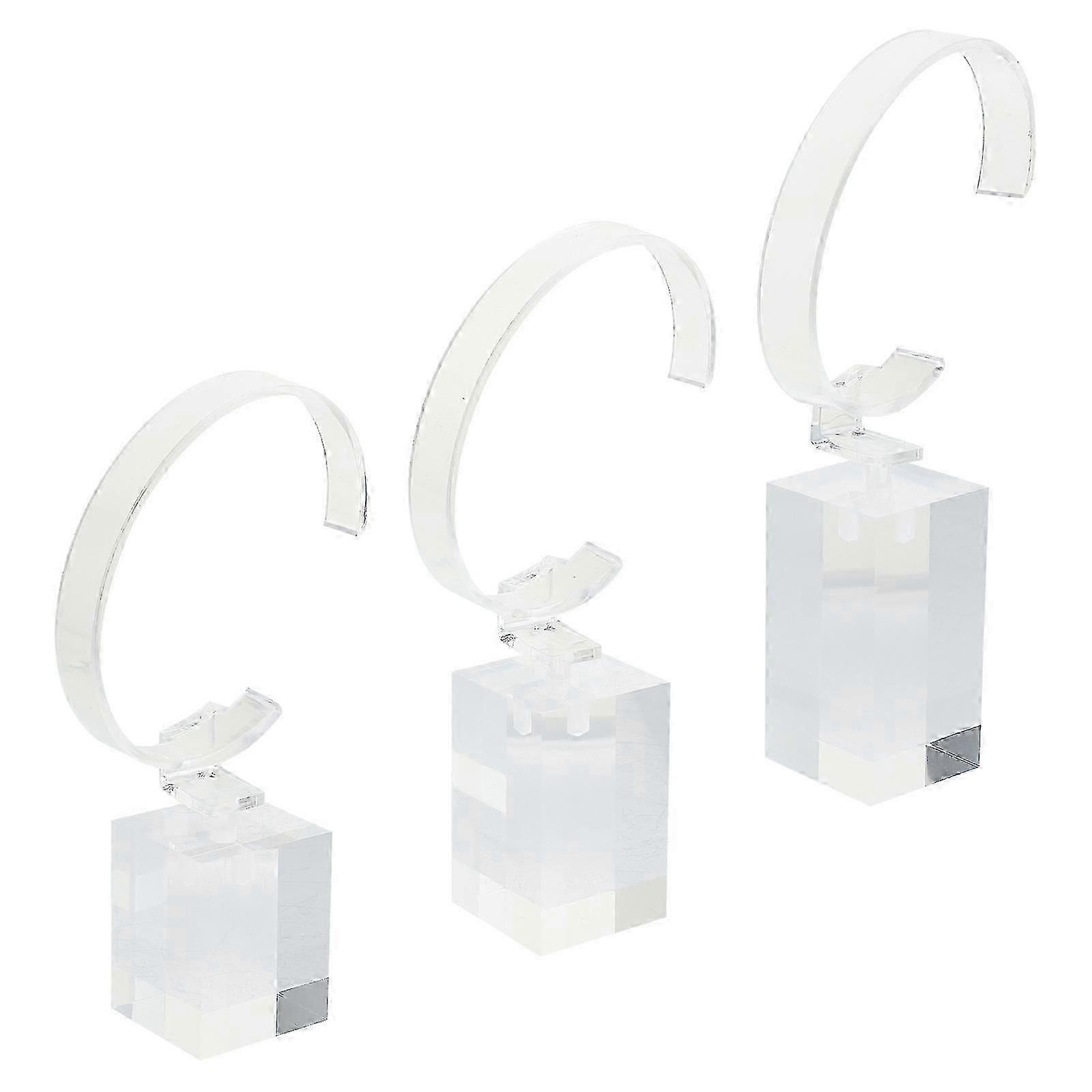 Watch display stand, acrylic scratch-resistant, 3-piece set L/M/S, desktop storage rack