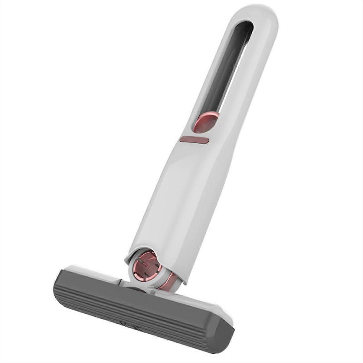 Pink OneHanded Tabletop Mini Mop with OneHand Drainage, Cotton Head and Telescopic Handle