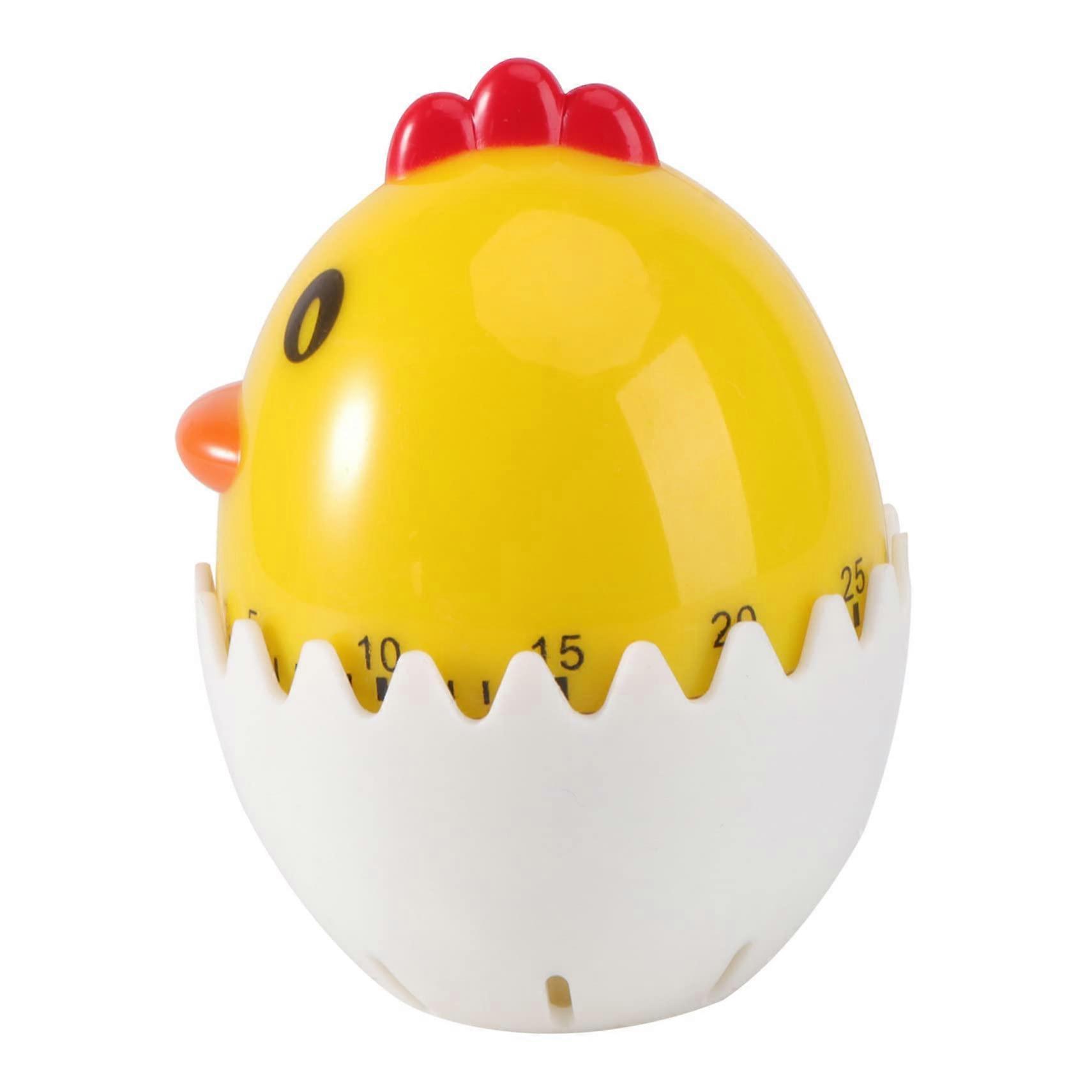 Cartoon Mechanical Kitchen Timer with Accurate Countdown, Easy Twist Eggshell Chicken Design