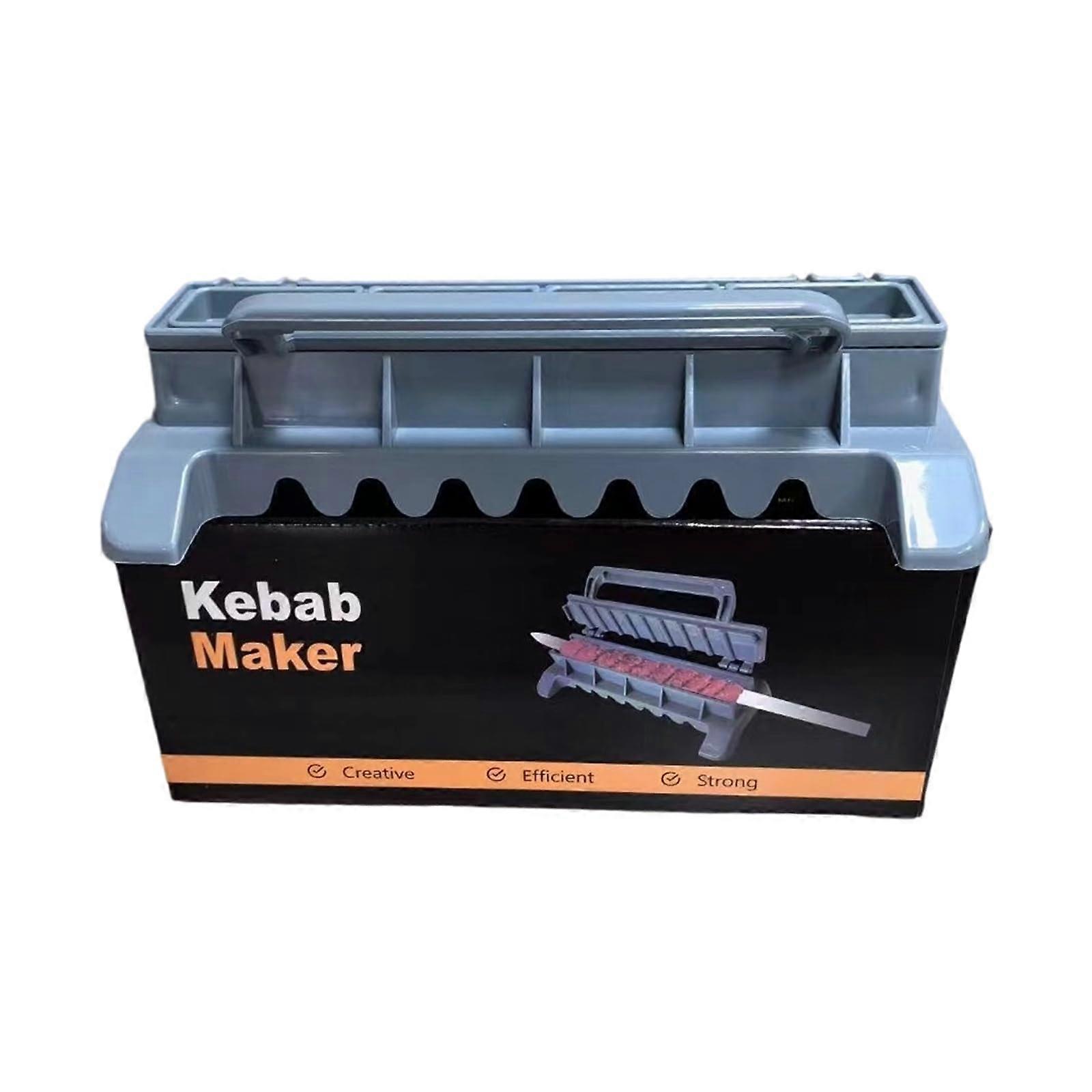 BBQ Skewer Maker Foldable ABS Kebab Making Tool for Easy Clean and Compact Storage