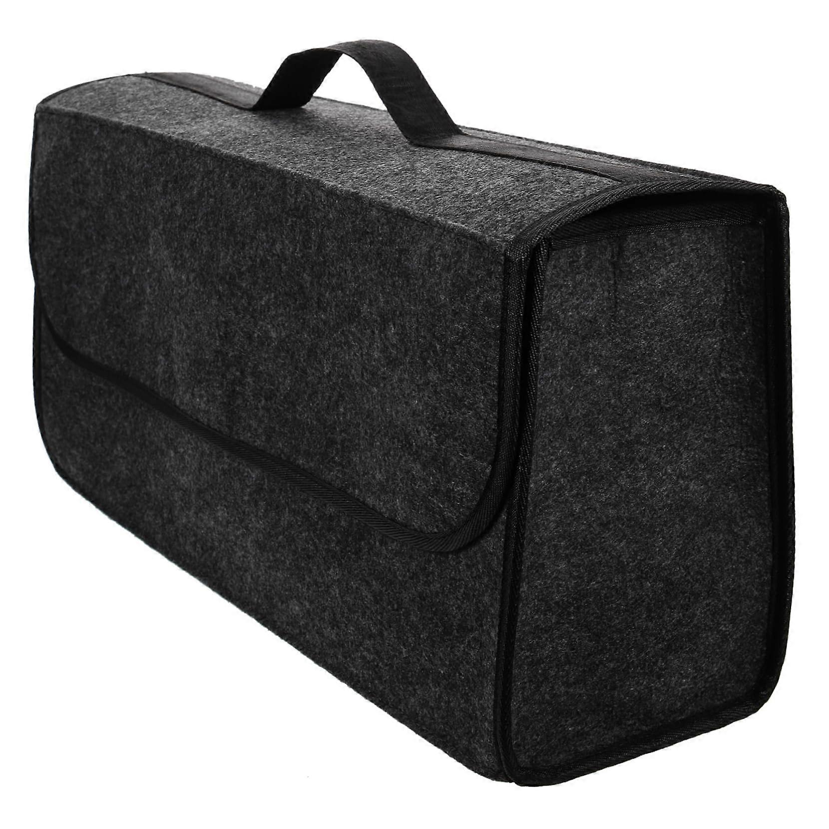 Large Capacity Foldable Car Trunk Organizer with Handles, Durable NonWoven Storage Box