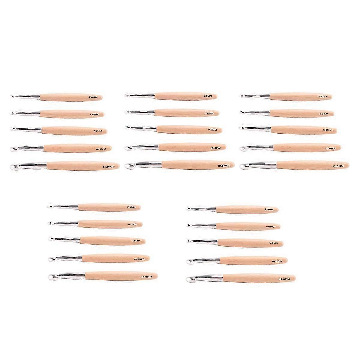 Crochet Hooks Set with Handle, for Chunky Yarn, Size 7/8/9/10/12mm