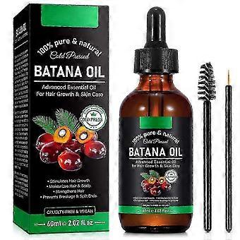 Batana Oil - 100% Pure & Natural Batana Oil for Hair Growth, Eliminates Split Ends, Enhances Radiance & Nourishment for All Hair Types, 2.02 fl oz