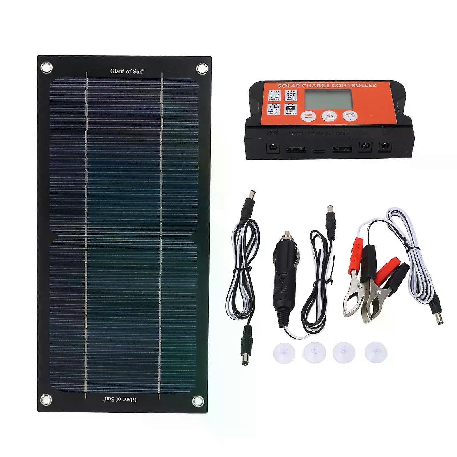 600W Solar Panel portable solar panel kit Monocrystalline Silicon 100A Charge Controller Solar Panel Kit Car Ship Charging Tools