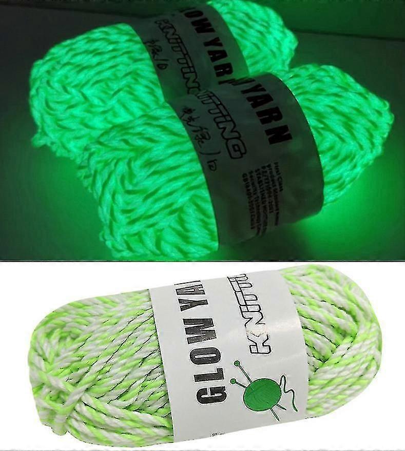 Glowing Luminous Hand Knitting Yarn for DIY Crafts & Sewing Beginners