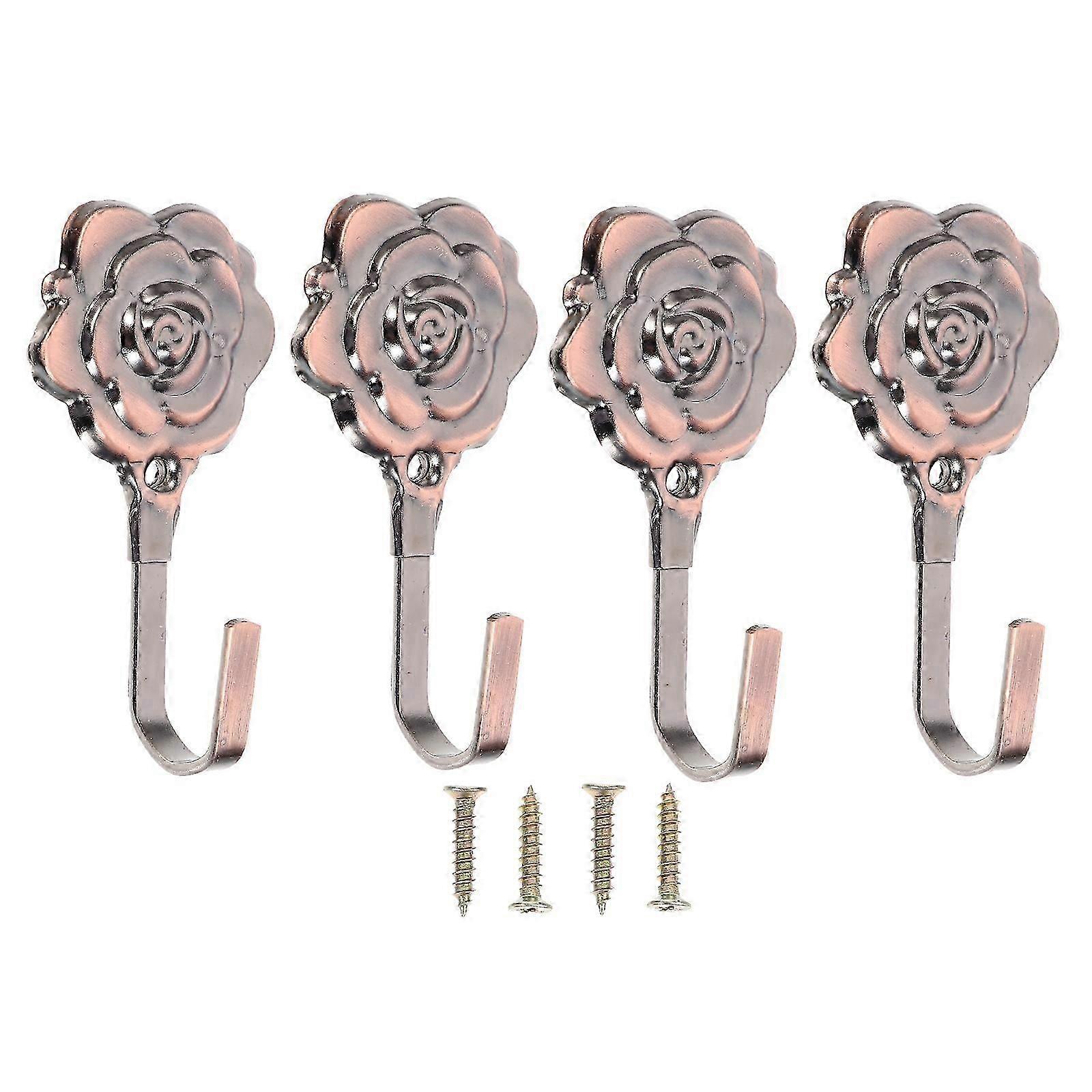 Brown Iron Curtain Wall Holdbacks for Drapery 8Sets Decorative Holders