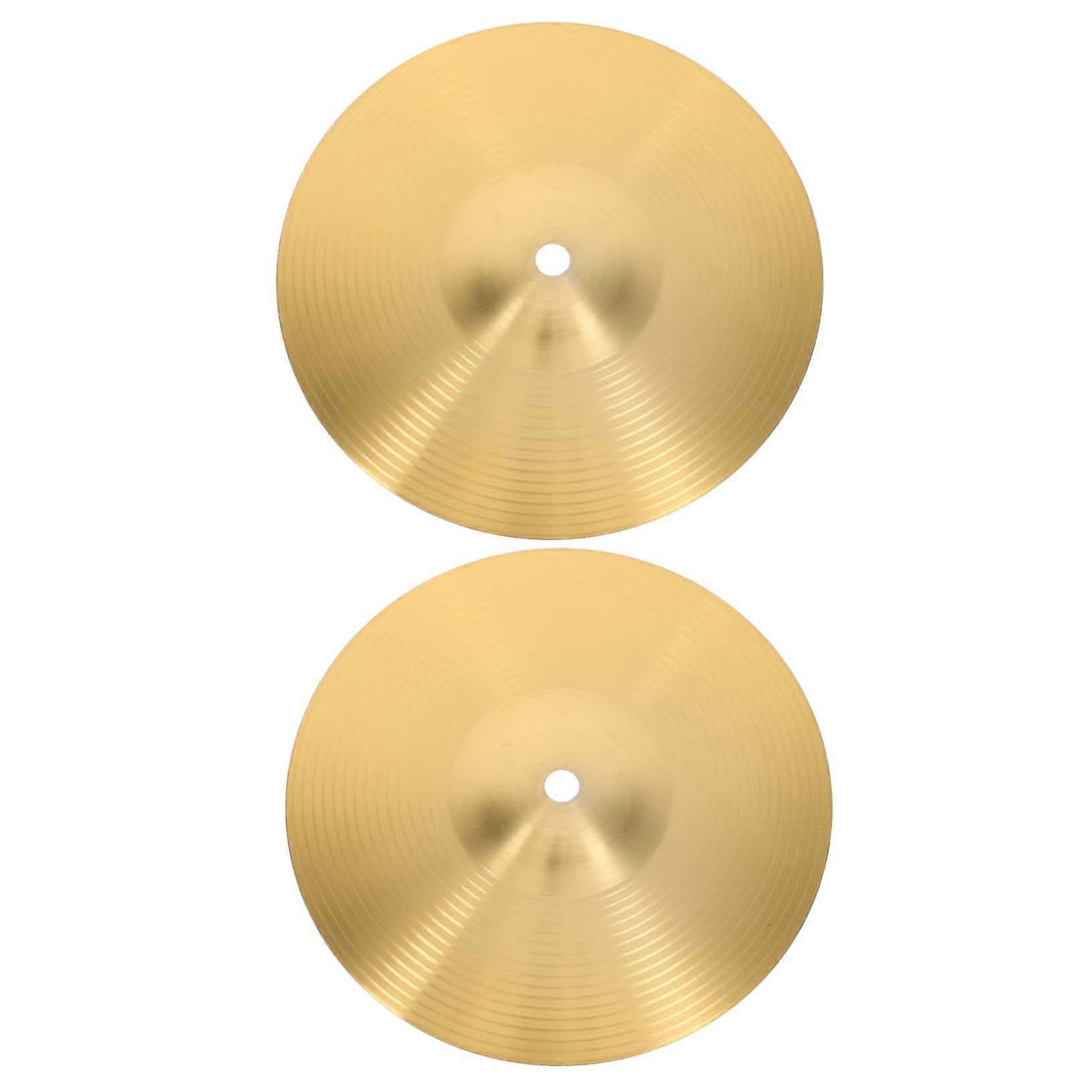 Practice Cymbals Set 2pcs Brass Splash 19.5CM Lightweight Clear Stick Articulation for Drummers