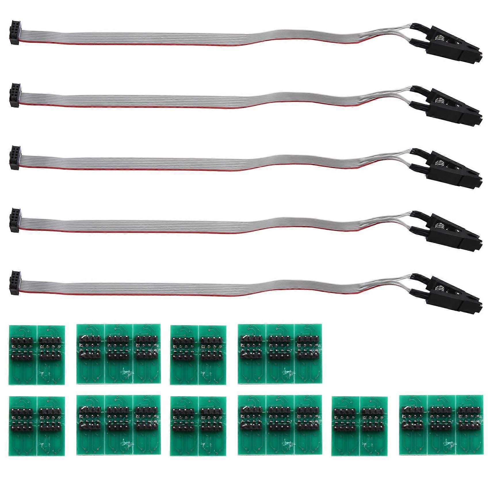 5pcs Programmer Testing Clip SOP8 SOP SOIC 8 SOIC8 DIP8 DIP 8 Pin IC Test Clamp USaB Programmer Module
