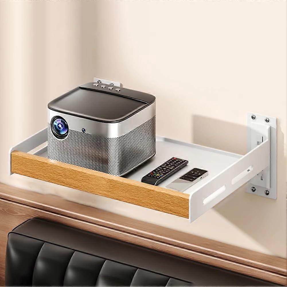 Adjustable Projector Wall Mount Shelf with Stable LoadBearing Design and Dual Installation Modes