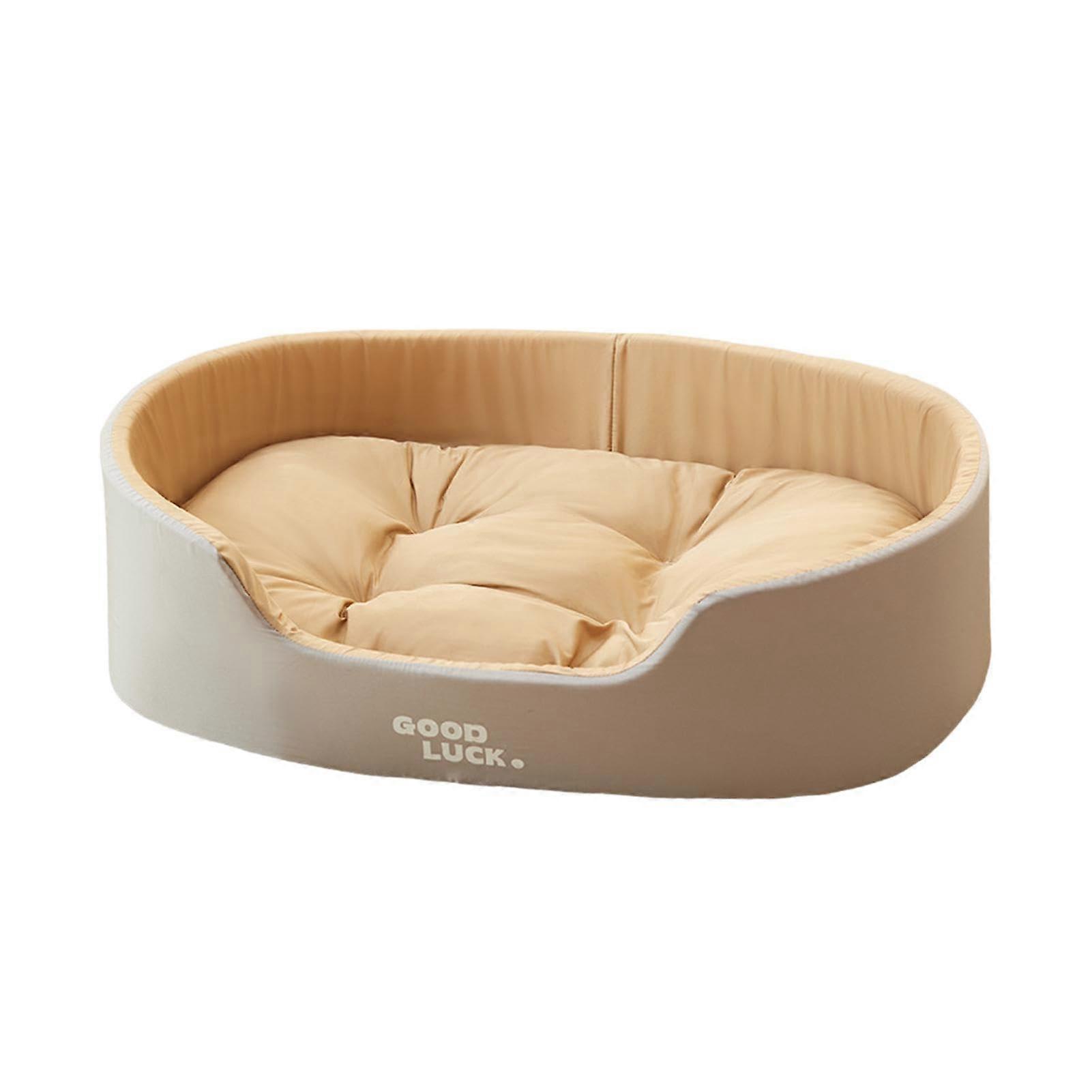 Soft Washable Dog Bed with Sides and Removable DoubleSided Cushion Ash Palm