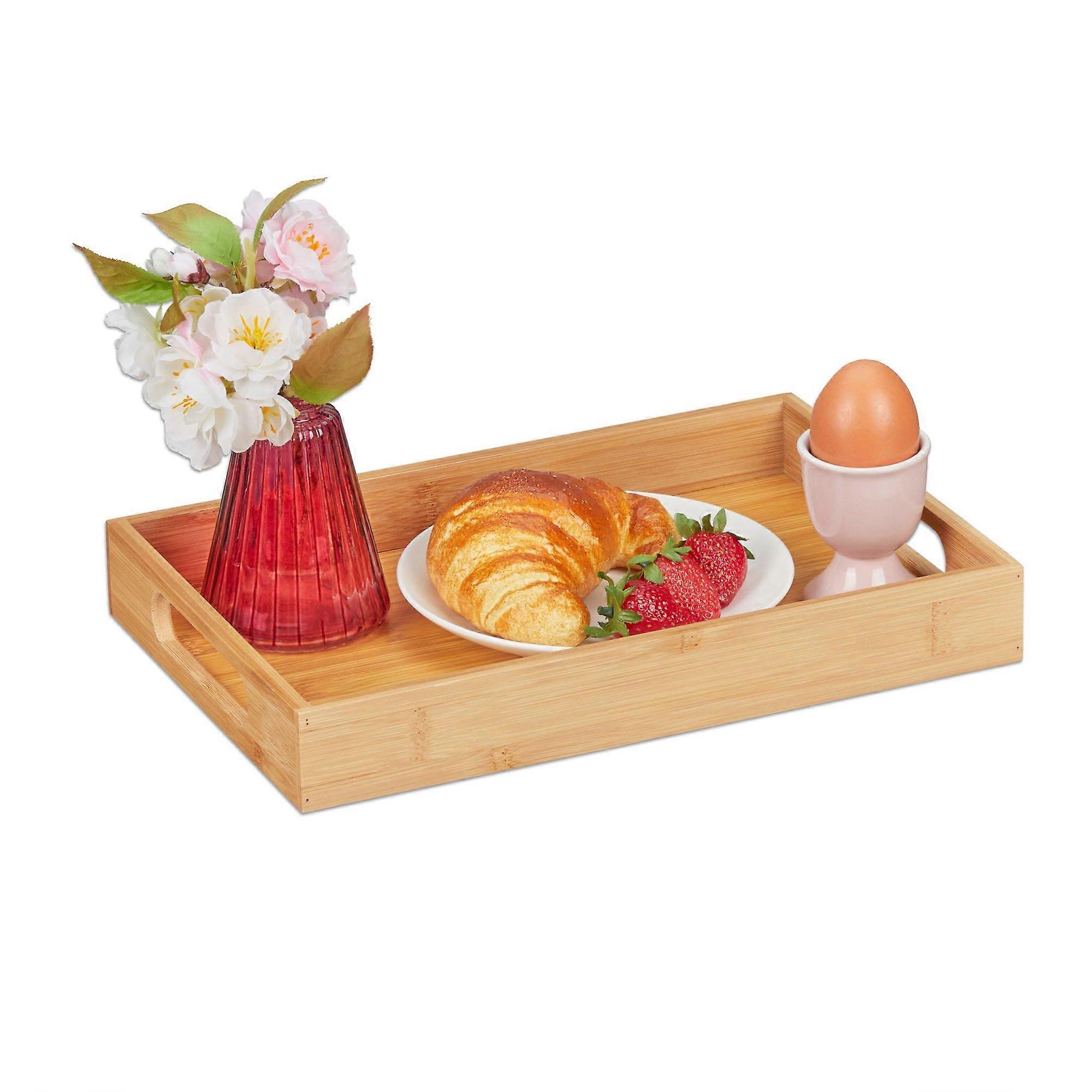 Serveringsbricka i bambu