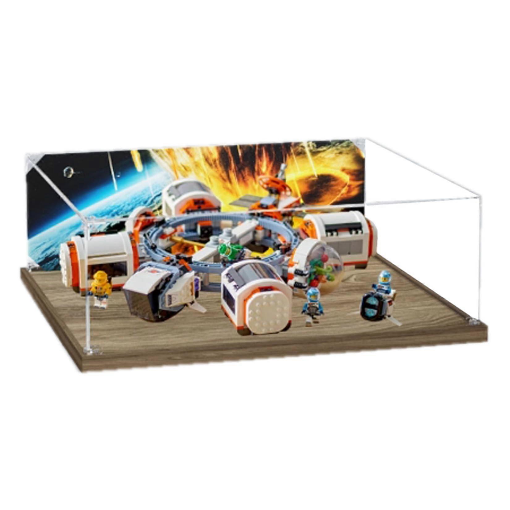 Acrylic Display Box Clear Dustproof UV Resistant Display Case Style B for  60433 Space Station