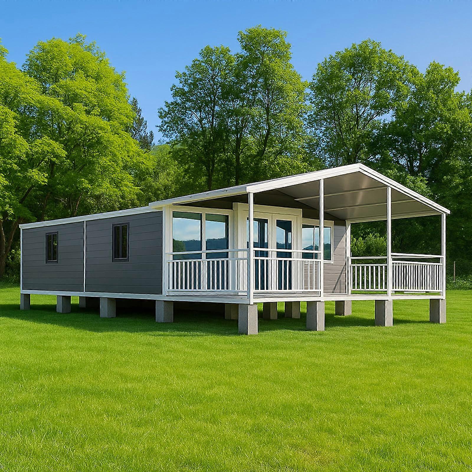 Prefab Tiny Home with Expandable Container Design, 20ft/30ft/40ft,  14 Bedrooms, Bathroom and Kitchen