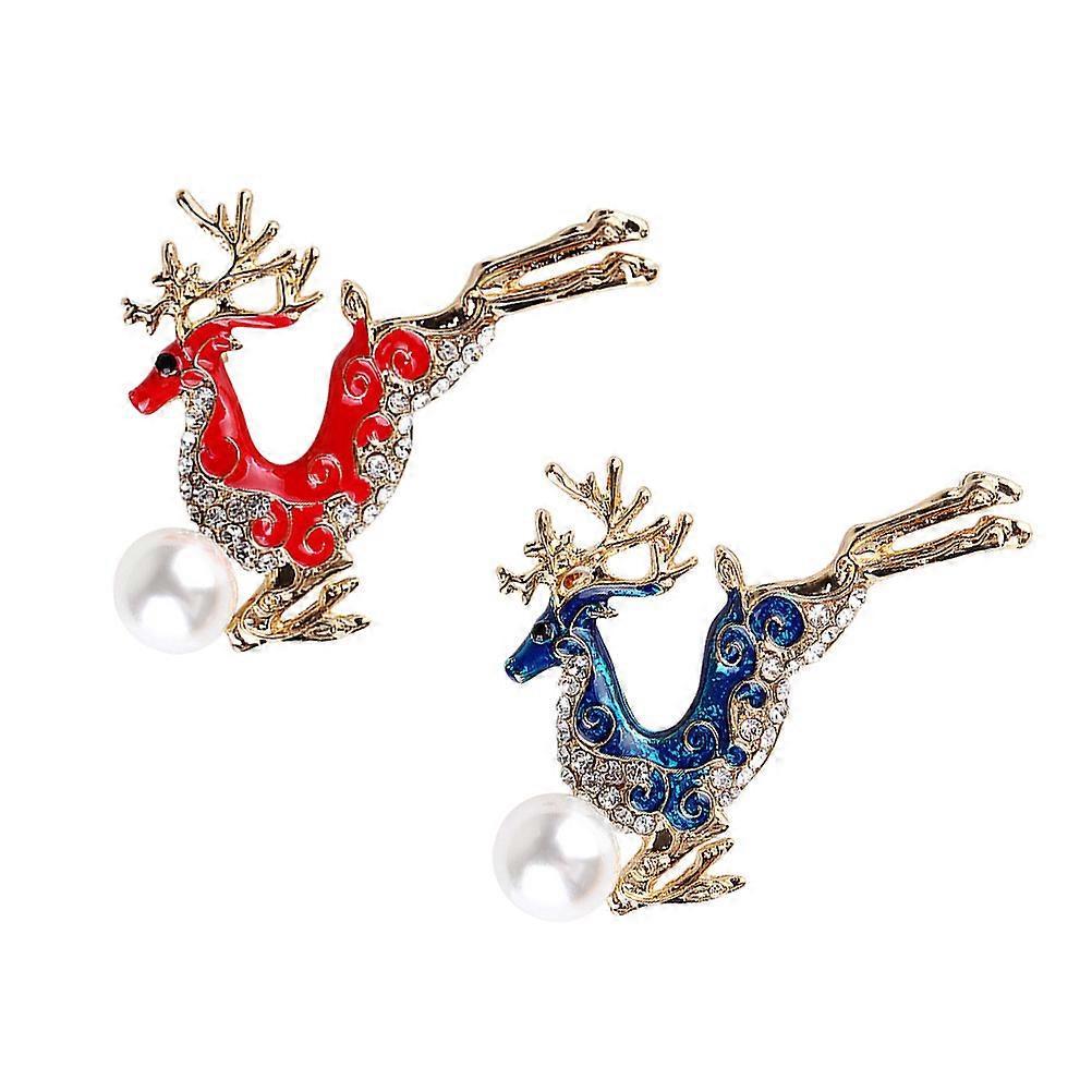 Animal Shaped Brooch Creative Temperament Brooch for Wearing Use 2Pcs