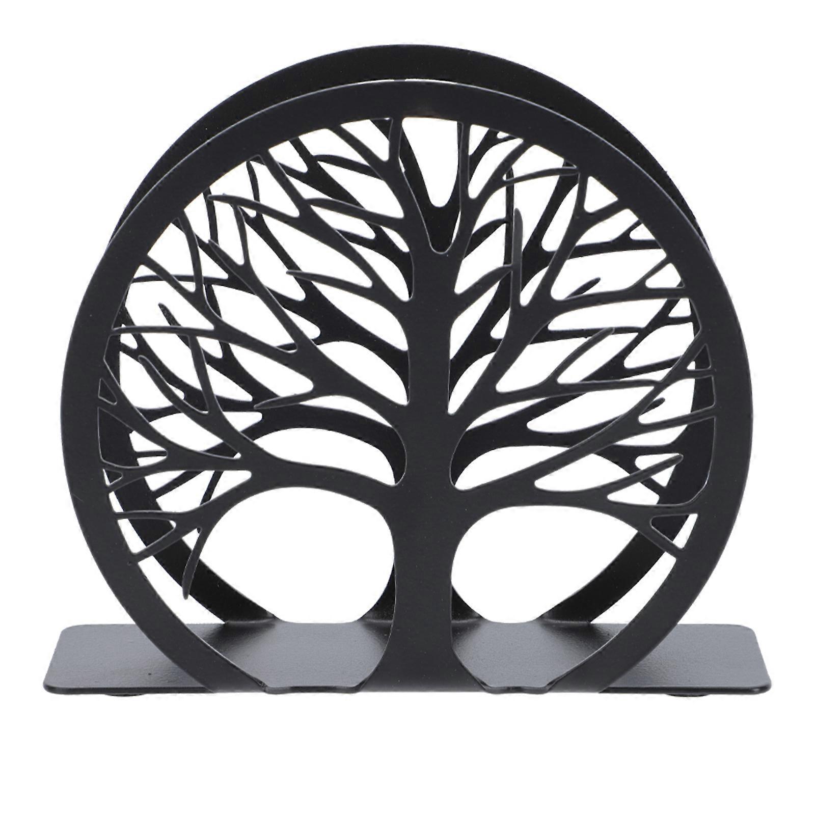 Iron Tissue Rack for Storage Use 1Pcs Black Metal Tissue Holder Box