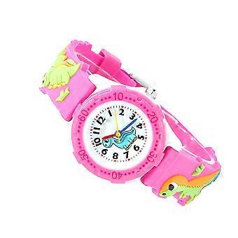Wasserdichte Kinder-Quarzuhr für Schüler, ideal für Geburtstagsfeiern und den Alltag, langlebig, pink, 1 Stück