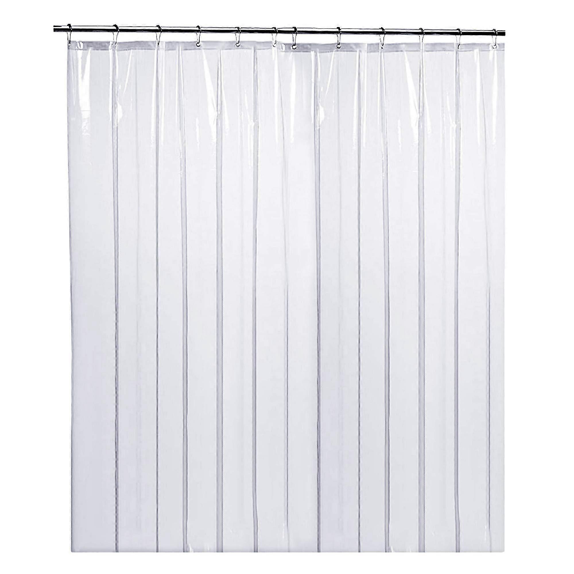 (3 pack) Shower Liners Clear Solid Plain PEVA Shower Liners, 72"x72" Washable